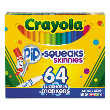 Crayola® Pip-squeaks Skinnies Washable Markers, Medium Bullet Tip, Assorted Colors, 64-pack freeshipping - TVN Wholesale